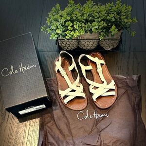 Cole Haan Women's Cream Strappy Sandals
